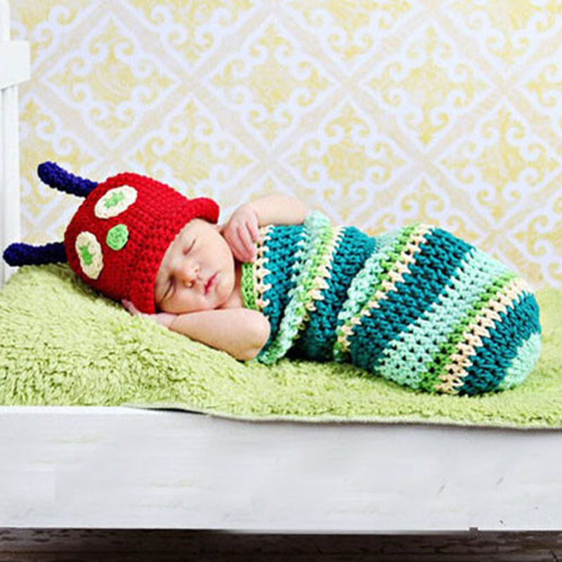 Handmade Crochet Beetle Cocoon  Photo Prop