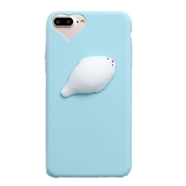 3D Cute Squishy Animal Phone Case