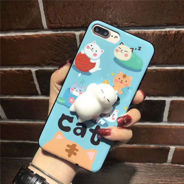 3D Cute Squishy Animal Phone Case