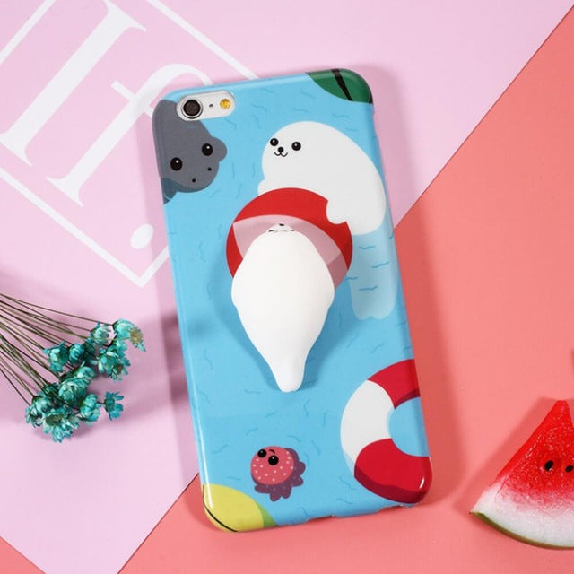 3D Cute Squishy Animal Phone Case