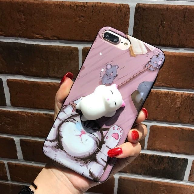 3D Cute Squishy Animal Phone Case