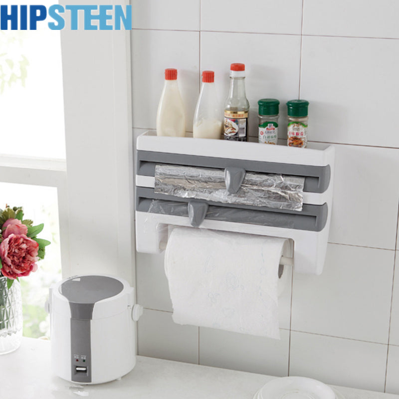 3-in-1 Wall-Mount Paper Towel Holder