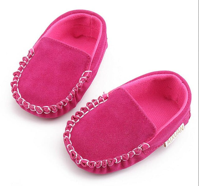 Hot PU Suede Leather Newborn Baby