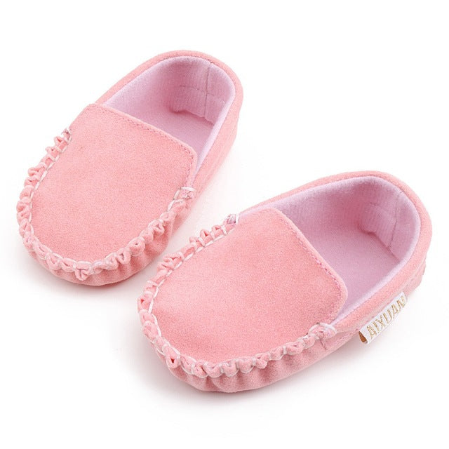 Hot PU Suede Leather Newborn Baby