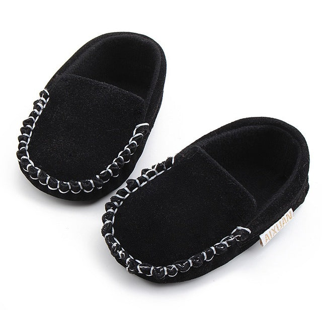 Hot PU Suede Leather Newborn Baby