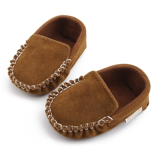 Hot PU Suede Leather Newborn Baby