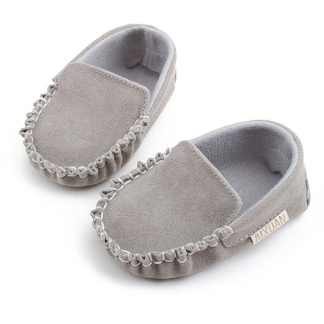 Hot PU Suede Leather Newborn Baby