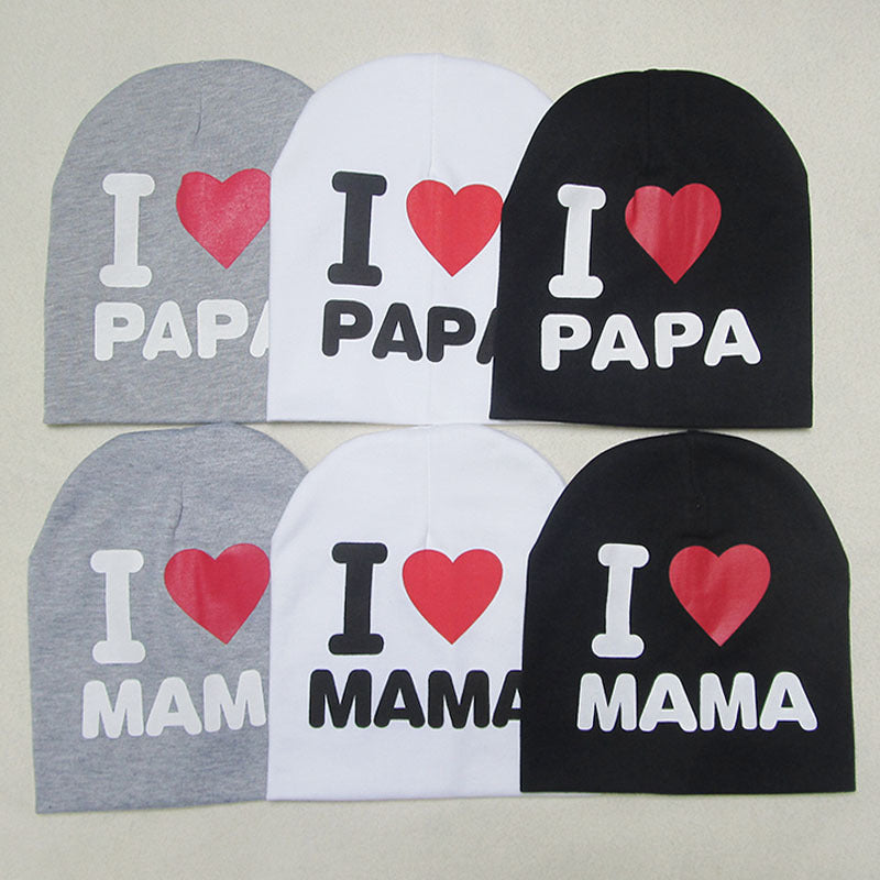 I LOVE PAPA MAMA Print Kid  Cap