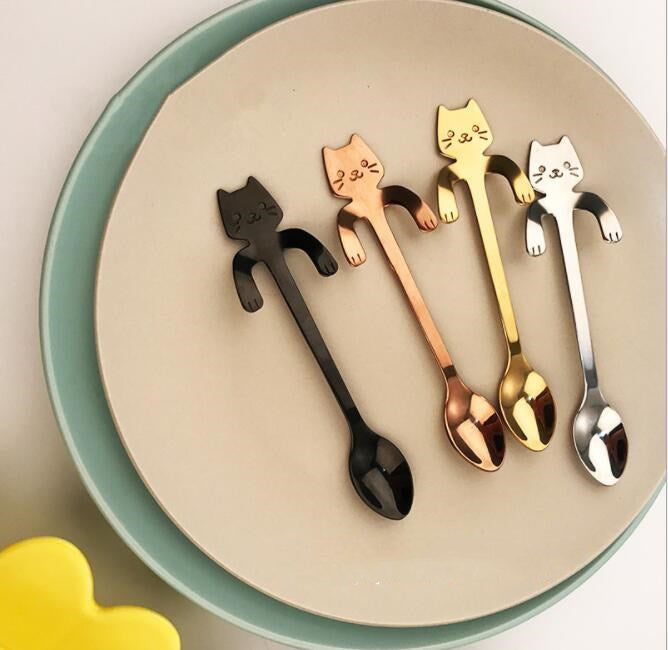 Creative Cat Design Coffee & Tea Spoon Set