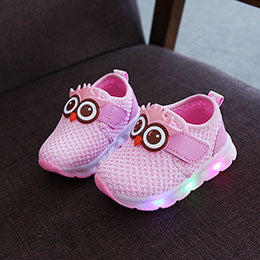 Fashion Children Glowing Shoes Owl  Sneakers